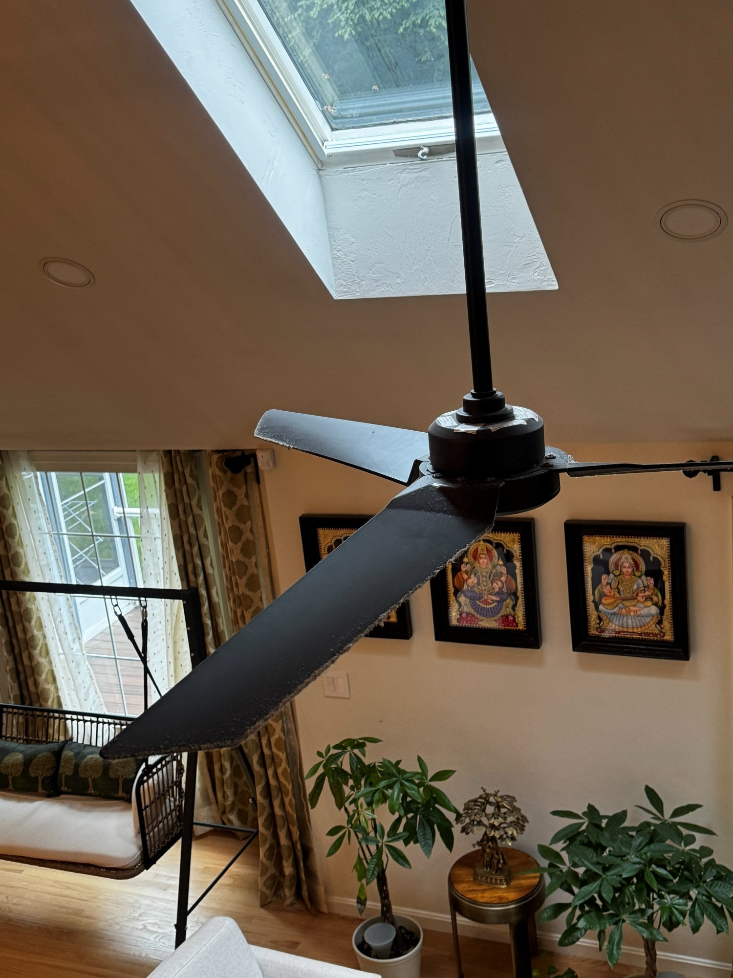 Ceiling fan after house cleaning in Framingham, MA