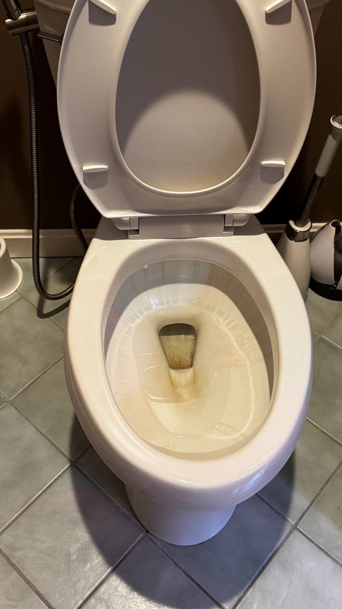 Toilet before house cleaning in Framingham, MA